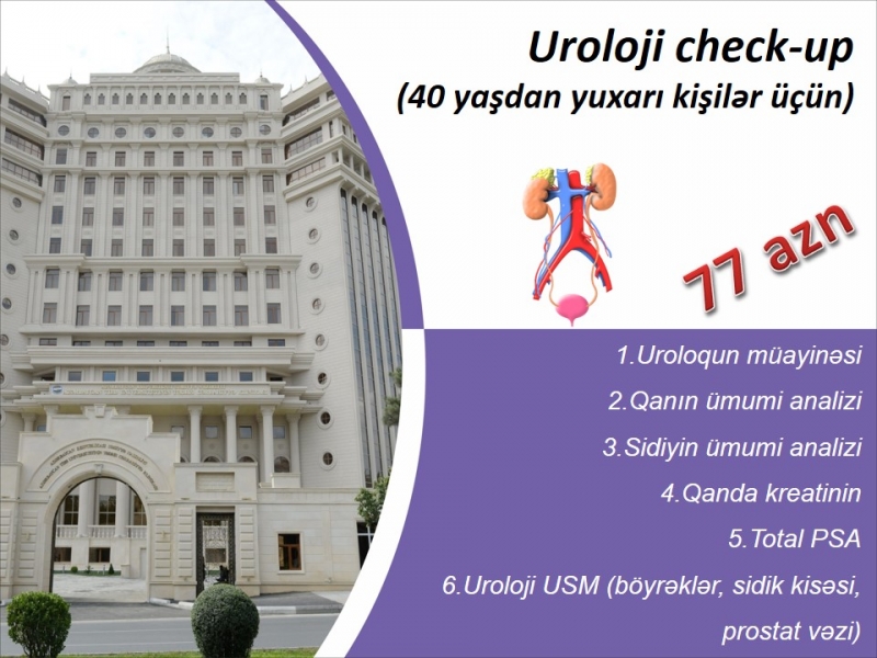 Uroloji check-up (40 yaşdan yuxarı kişilər üçün)
